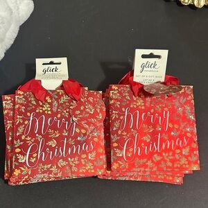 Glick set of 6 Christmas gift bags — small size